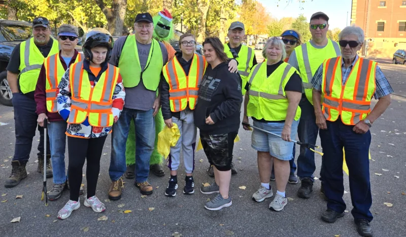 New Ulm Lions clean road ditches